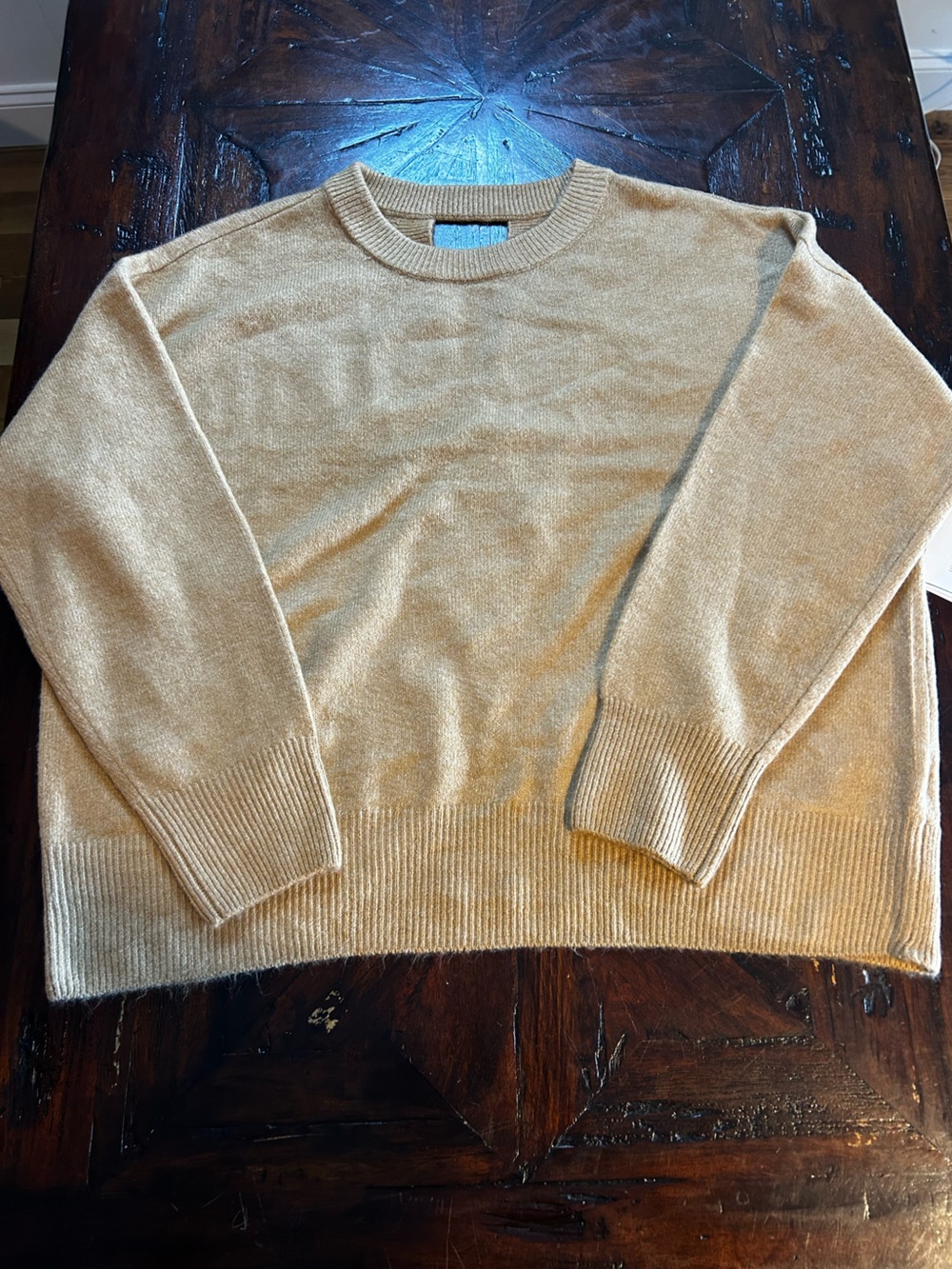 1. State Women's Scoopneck Sweater in Light Beige
